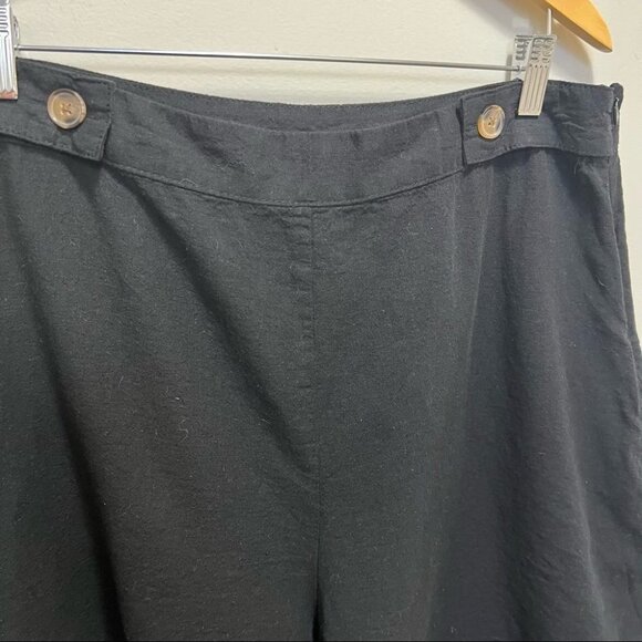 JOE Fresh Black Linen Blend Shorts Size 14 - Picture 3 of 9